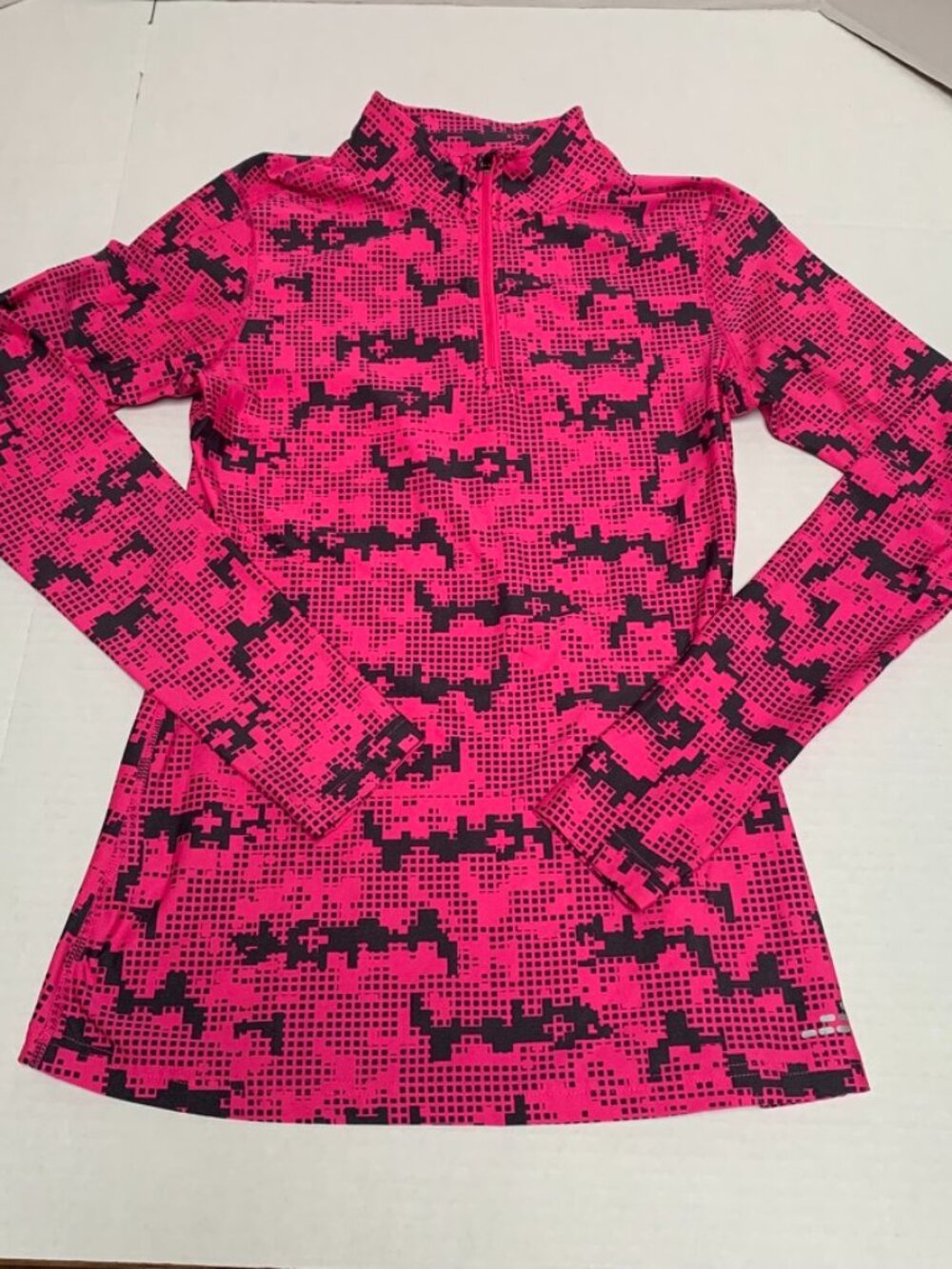 BCG womens size medium pink and black workout top shirt